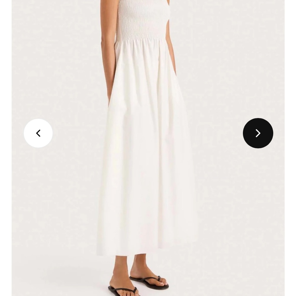 Faithfull The Brand - Jamie Midi Dress, Size 6, White - Picture 2 of 7